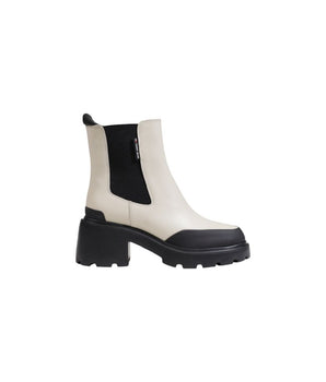 Tommy Hilfiger Jeans Beige Leather Ankle Boots