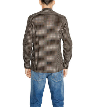 Antony Morato Brown Cotton Pattern Shirt