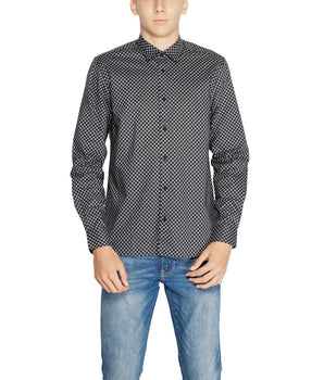 Antony Morato Gray Cotton Pattern Shirt