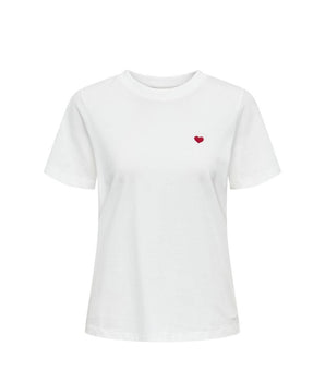 Jacqueline De Yong White Cotton T-Shirt