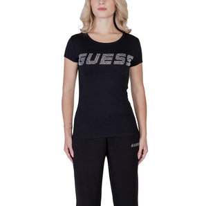 Guess Active Black Cotton Tops & T-Shirt Guess Active 