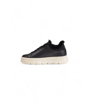 Crime London Black Leather Chunky Sneakers