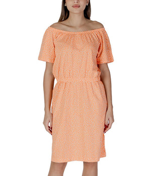 B.Young Vestido de algodón naranja