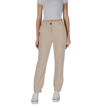 Pantalón de poliéster beige B.Young