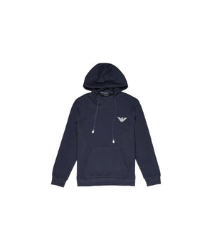 Emporio Armani Underwear Blue Cotton Hoodie