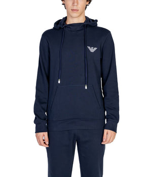 Emporio Armani Underwear Blue Cotton Hoodie