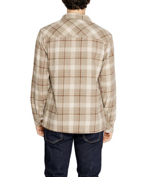 Hamaki-Ho Beige Polyester Pattern Shirt