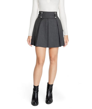 Morgan De Toi Gray Polyester Mini Skirt