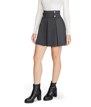 Morgan De Toi Gray Polyester Mini Skirt