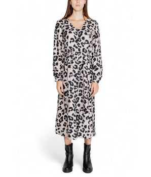 Jacqueline De Yong Gray Viscose Long Dress