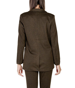 ICHI Green Polyester Blazer