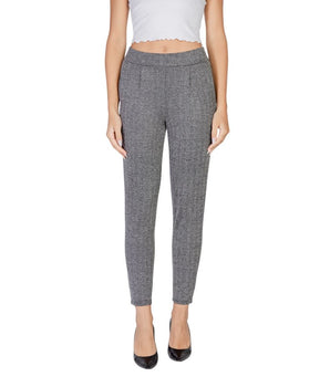 ICHI black polyester skinny pants