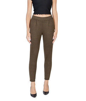 ICHI Green Polyester Skinny Pants