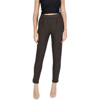 Vaqueros y pantalón de poliéster marrón ICHI