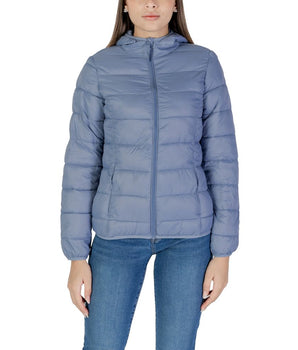 B.Young Blue Nylon Jackets &amp; Coat