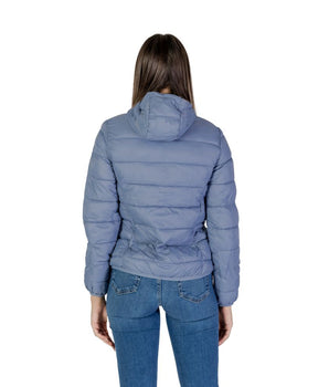 B.Young Blue Nylon Jackets &amp; Coat