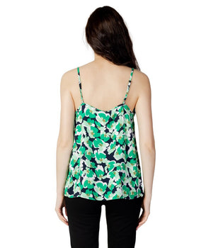 Jacqueline De Yong Camiseta y tops de algodón verde