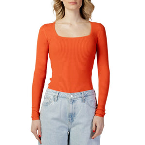 Vero Moda Orange Viscose Tops &amp; T-Shirt