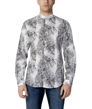 Antony Morato Black Linen Pattern Shirt