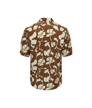 Only & Sons Brown Viscose Shortsleeve Shirt