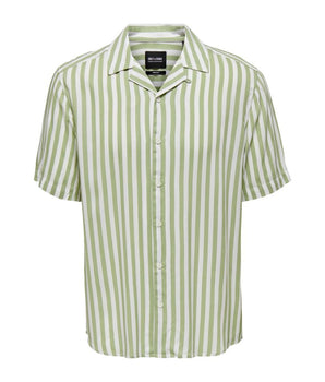 Only & Sons Green Viscose Shortsleeve Shirt