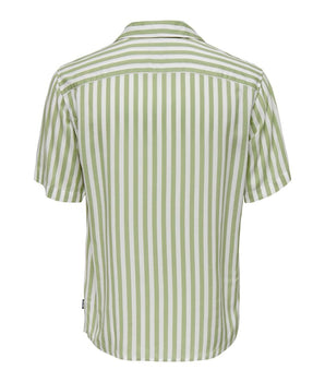 Only & Sons Green Viscose Shortsleeve Shirt