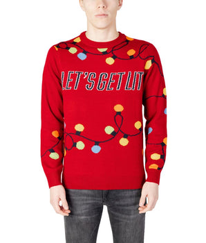 Only & Sons Red Marabou Sweatshirt