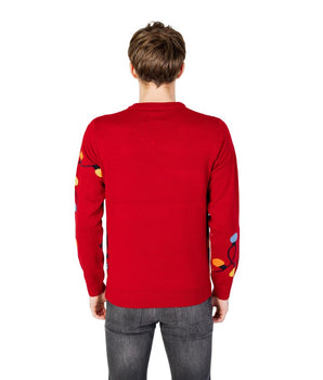 Only & Sons Red Marabou Sweatshirt
