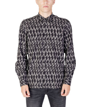 Antony Morato Black Cotton Pattern Shirt