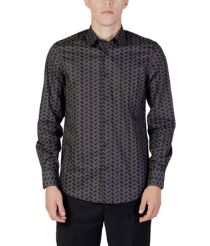 Antony Morato Gray Cotton Pattern Shirt