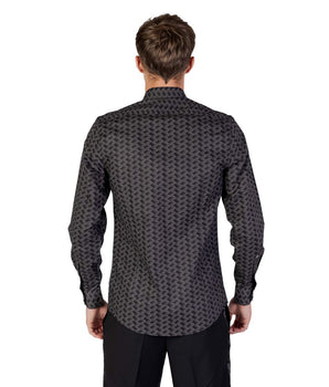 Antony Morato Gray Cotton Pattern Shirt