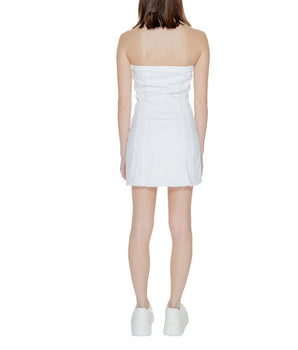 Tommy Hilfiger Jeans White Recycled Cotton Short Dress