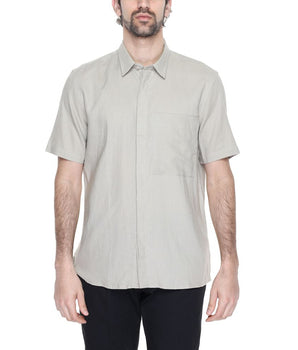 Antony Morato Beige Linen Shortsleeve Shirt