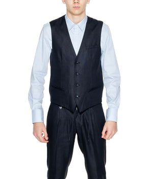 Antony Morato Black Linen Waistcoat
