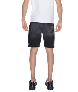 Antony Morato Black Cotton Bermuda Shorts