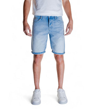 Antony Morato Light Blue Cotton Bermuda Shorts