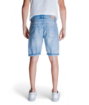 Antony Morato Light Blue Cotton Bermuda Shorts