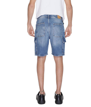 Antony Morato Blue Cotton Bermuda Shorts