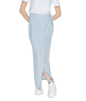 Vero Moda Light Blue Linen Long Skirt