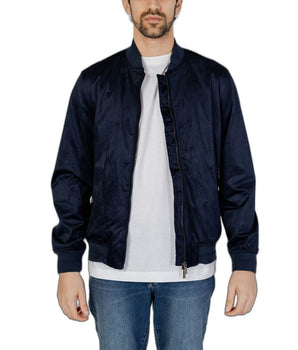 Hamaki-Ho Blue Polyester Bomber