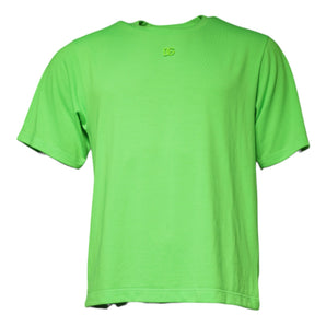 Dolce &amp; Gabbana Green Logo Round Neck Short Sleeves T-shirt