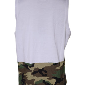 Dolce &amp; Gabbana White Camouflage Tank Sleeveless T-shirt