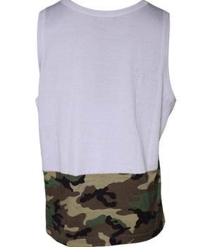 Dolce &amp; Gabbana White Camouflage Tank Sleeveless T-shirt