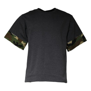 Dolce &amp; Gabbana Dark Gray Camouflage Crew Neck T-shirt
