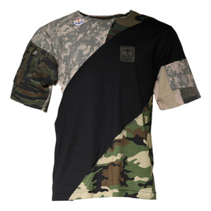 Dolce &amp; Gabbana Multicolor Camouflage Cotton Round Neck T-shirt
