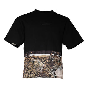 Dolce &amp; Gabbana Black Leopard Cotton Short Sleeves T-shirt