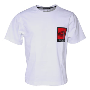 Dolce & Gabbana White Red Lips Print Cotton T-shirt