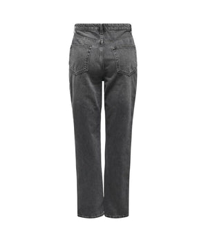 Only Gray Cotton Mom Jeans