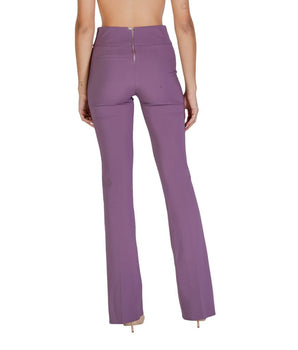 Sandro Ferrone Purple Polyester Flared Pants