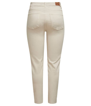 Only Beige Cotton Mom Jeans